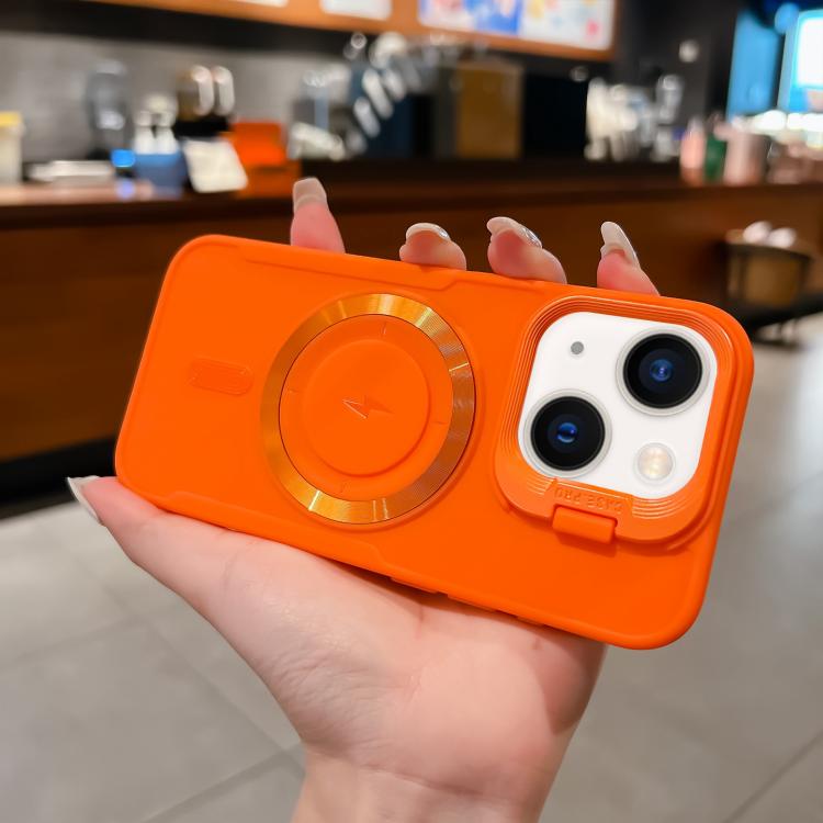 For iPhone 14 Plus Lens Frame Holder Blade MagSafe Phone Case