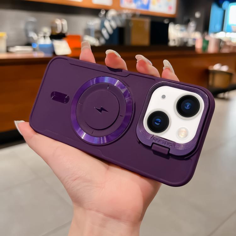 For iPhone 14 Plus Lens Frame Holder Blade MagSafe Phone Case