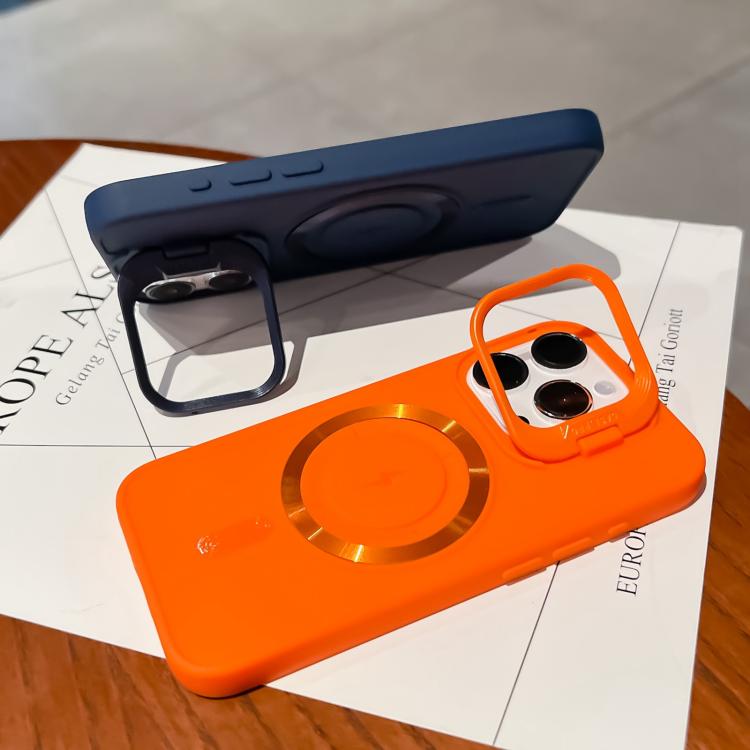 For iPhone 16 Plus Lens Frame Holder Blade MagSafe Phone Case