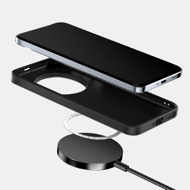 For Honor Magic7 ABEEL Ruyi Pattern 6D Micro Relief MagSafe Leather Phone Case