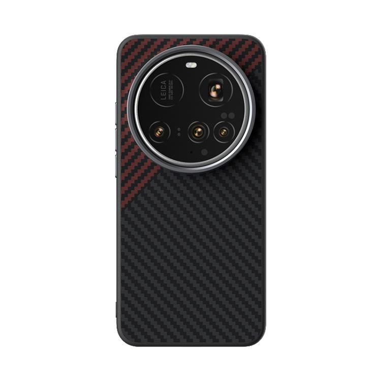 For Xiaomi 15 Ultra ABEEL C Carbon Fiber Series 6D Micro Relief MagSafe Phone Case