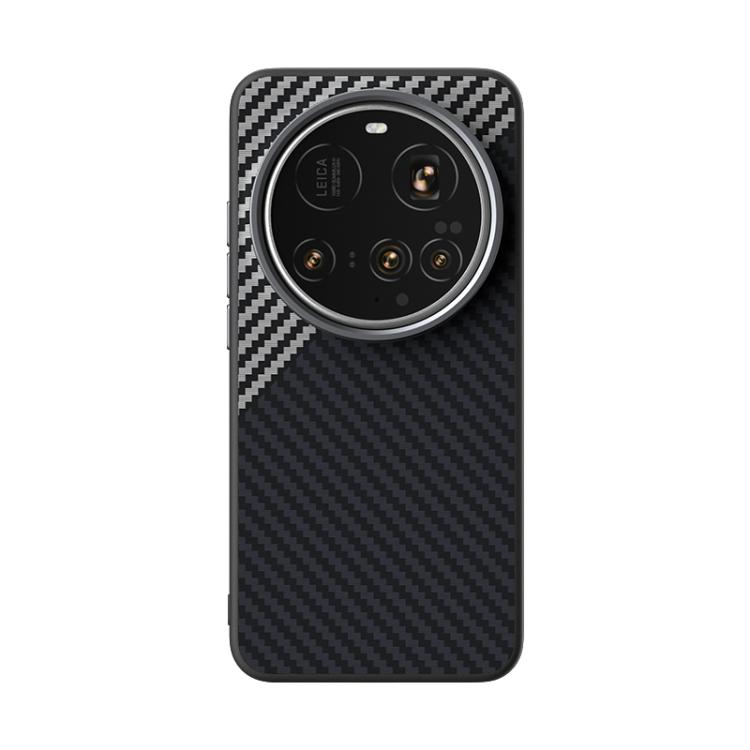 For Xiaomi 15 Ultra ABEEL C Carbon Fiber Series 6D Micro Relief MagSafe Phone Case