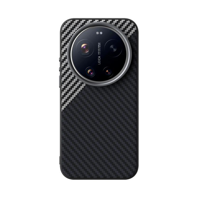 For Xiaomi 17 Ultra ABEEL C Carbon Fiber Series 6D Micro Relief MagSafe Phone Case