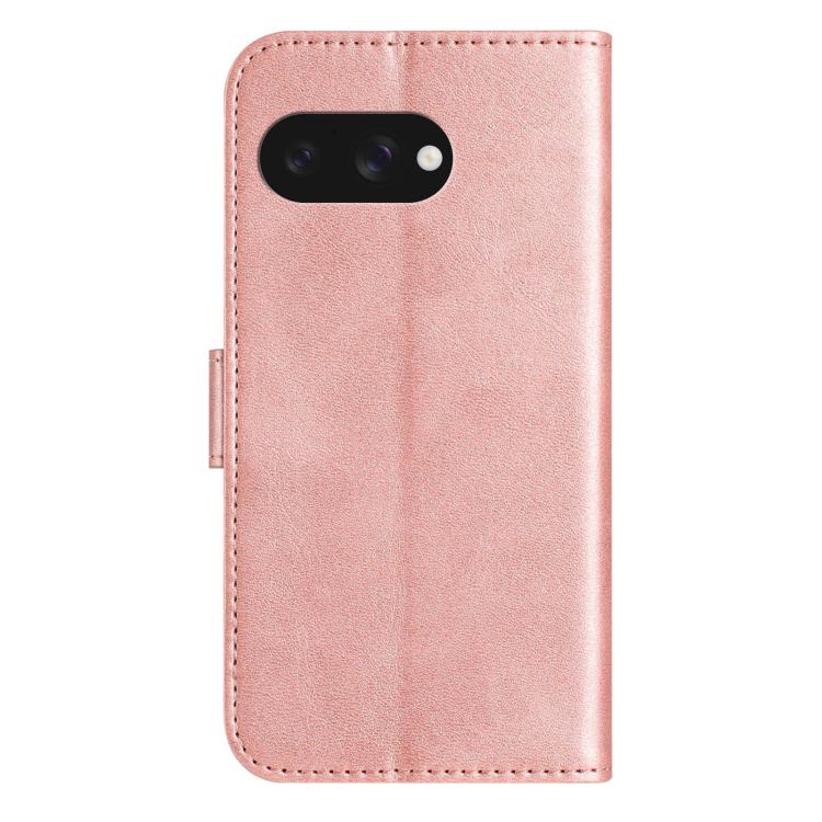 For Google Pixel 9a Dual-Folded S-shape Leather Phone Case