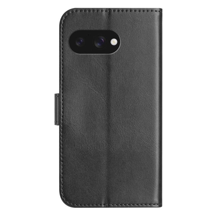 For Google Pixel 9a Dual-Folded S-shape Leather Phone Case