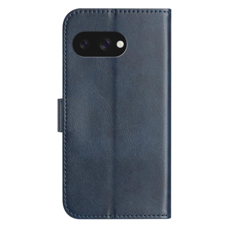 For Google Pixel 9a Dual-Folded S-shape Leather Phone Case