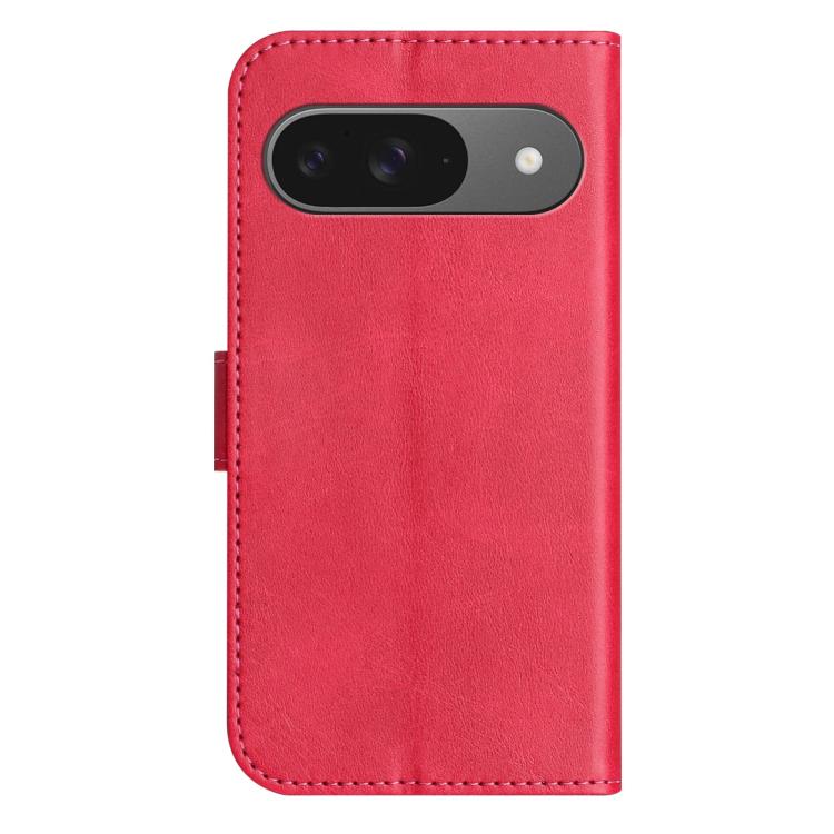 For Google Pixel 9 / 9 Pro Dual-Folded S-shape Leather Phone Case