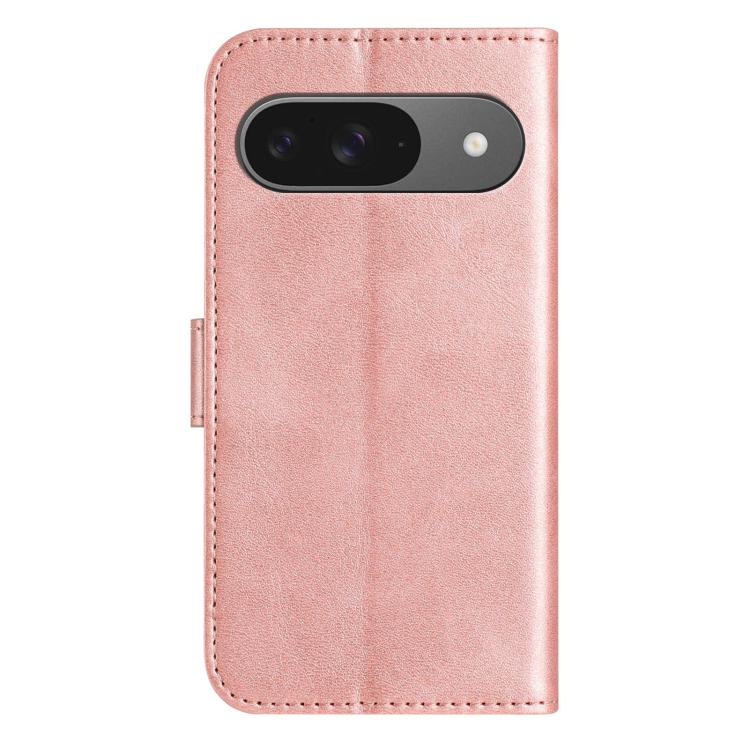 For Google Pixel 9 / 9 Pro Dual-Folded S-shape Leather Phone Case