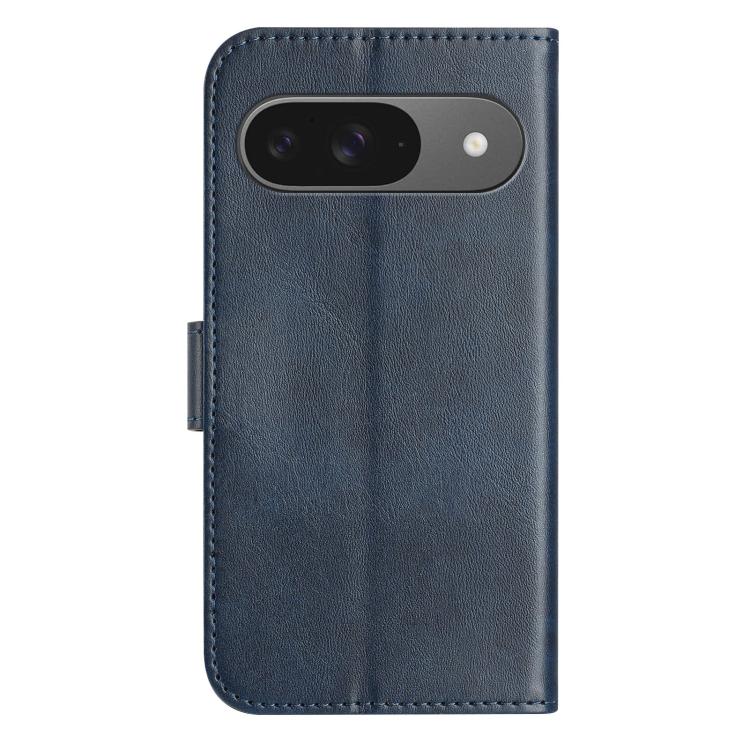 For Google Pixel 9 / 9 Pro Dual-Folded S-shape Leather Phone Case