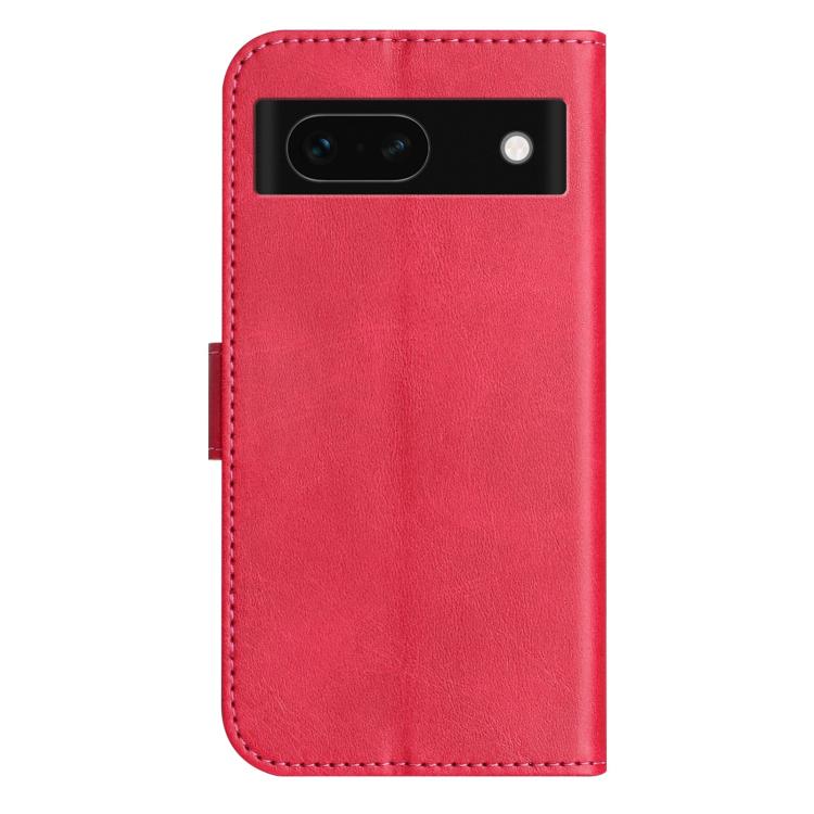 For Google Pixel 8a Dual-Folded S-shape Leather Phone Case