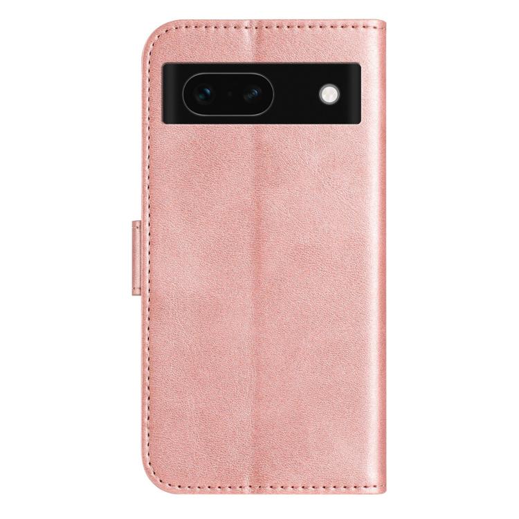 For Google Pixel 8a Dual-Folded S-shape Leather Phone Case