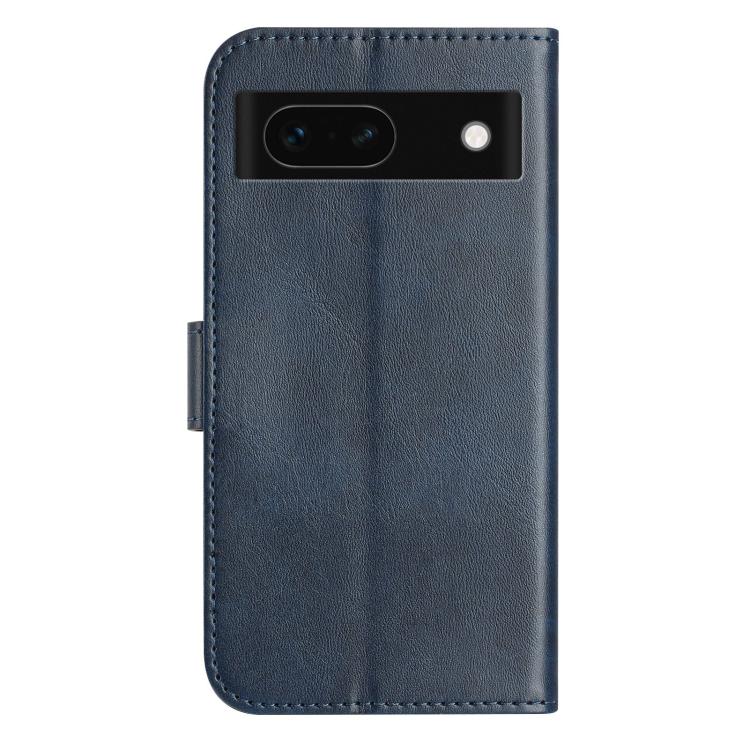For Google Pixel 8a Dual-Folded S-shape Leather Phone Case