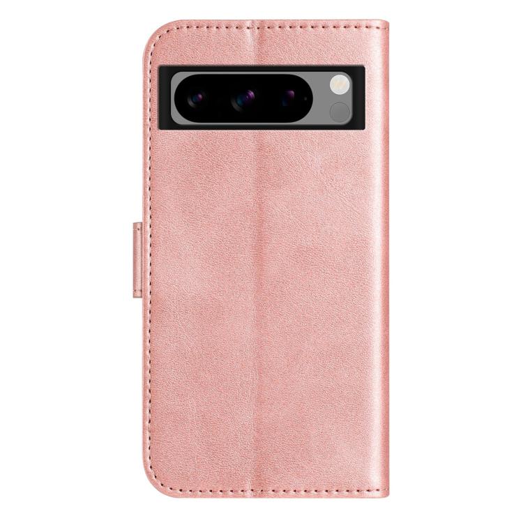 For Google Pixel 8 Pro Dual-Folded S-shape Leather Phone Case