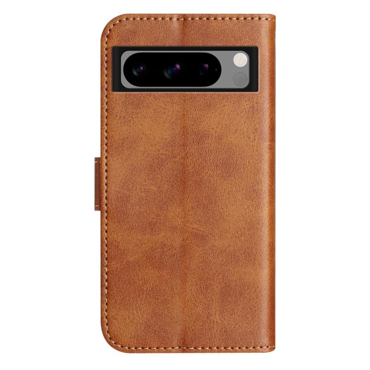 For Google Pixel 8 Pro Dual-Folded S-shape Leather Phone Case