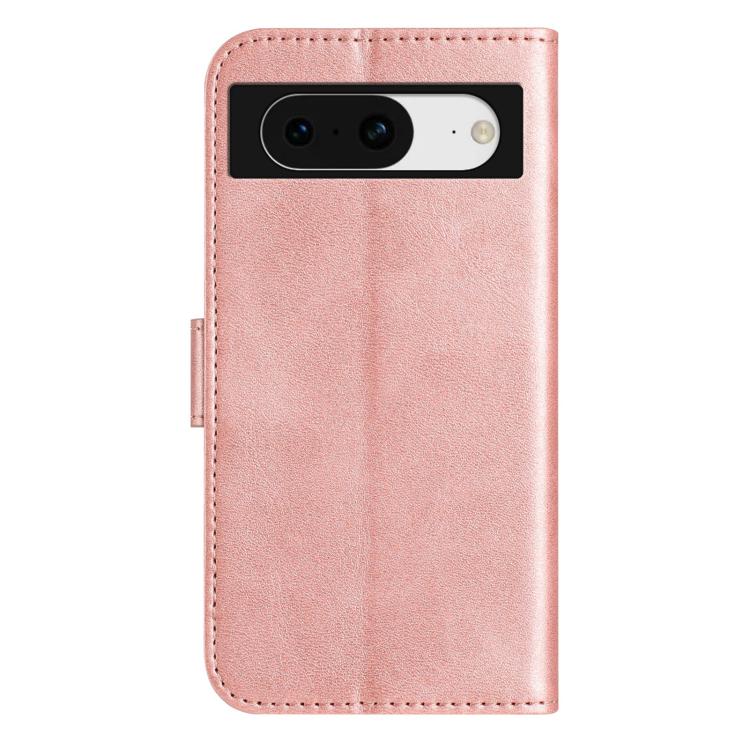 For Google Pixel 8 Dual-Folded S-shape Leather Phone Case