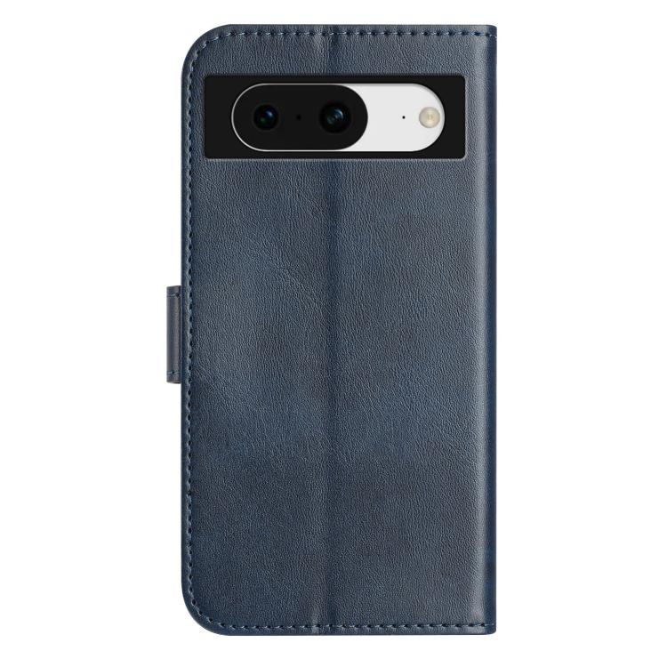 For Google Pixel 8 Dual-Folded S-shape Leather Phone Case