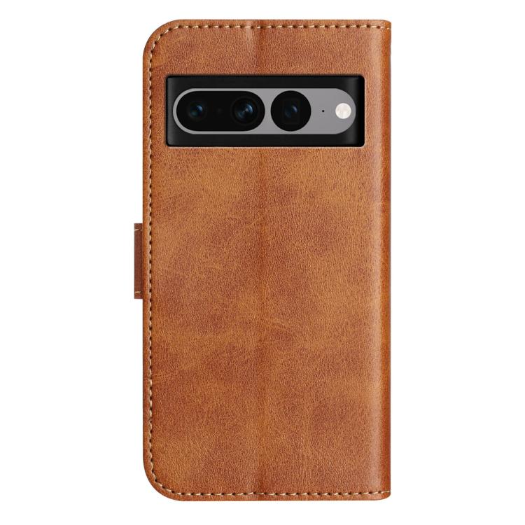 For Google Pixel 7 Pro Dual-Folded S-shape Leather Phone Case