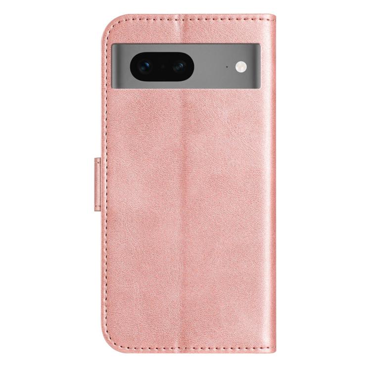 For Google Pixel 7 Dual-Folded S-shape Leather Phone Case