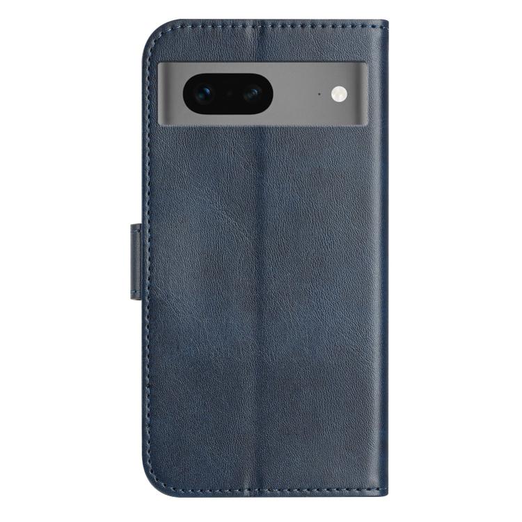 For Google Pixel 7 Dual-Folded S-shape Leather Phone Case