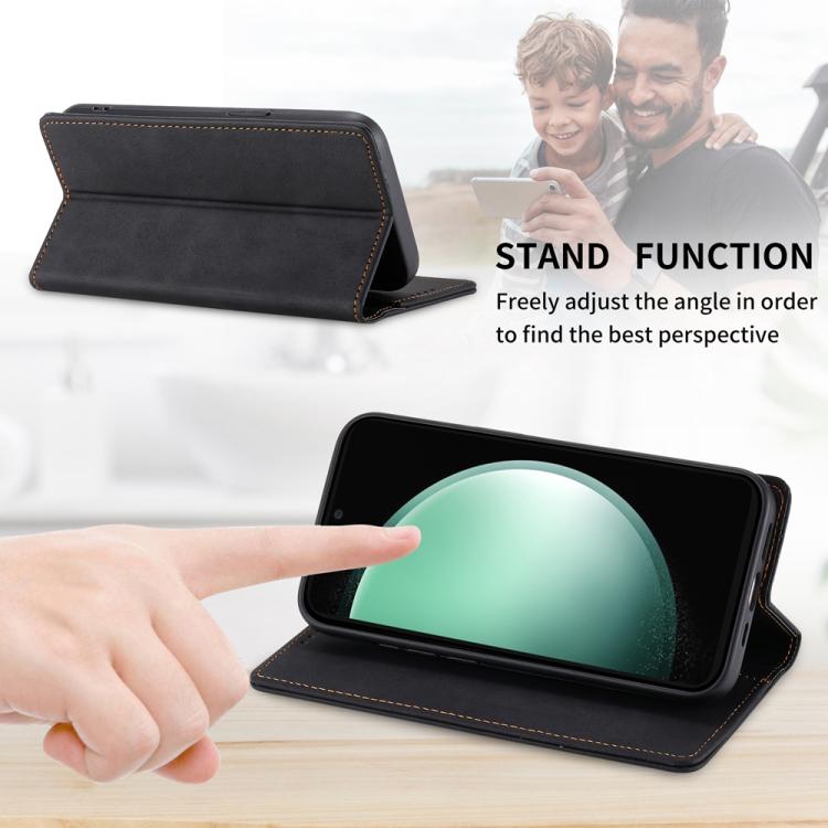 For Samsung Galaxy S25 FE 5G Business Solid Color Magnetic RFID Leather Phone Case