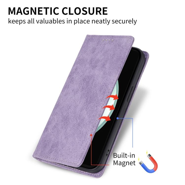 For Samsung Galaxy S25 FE 5G Business Solid Color Magnetic RFID Leather Phone Case