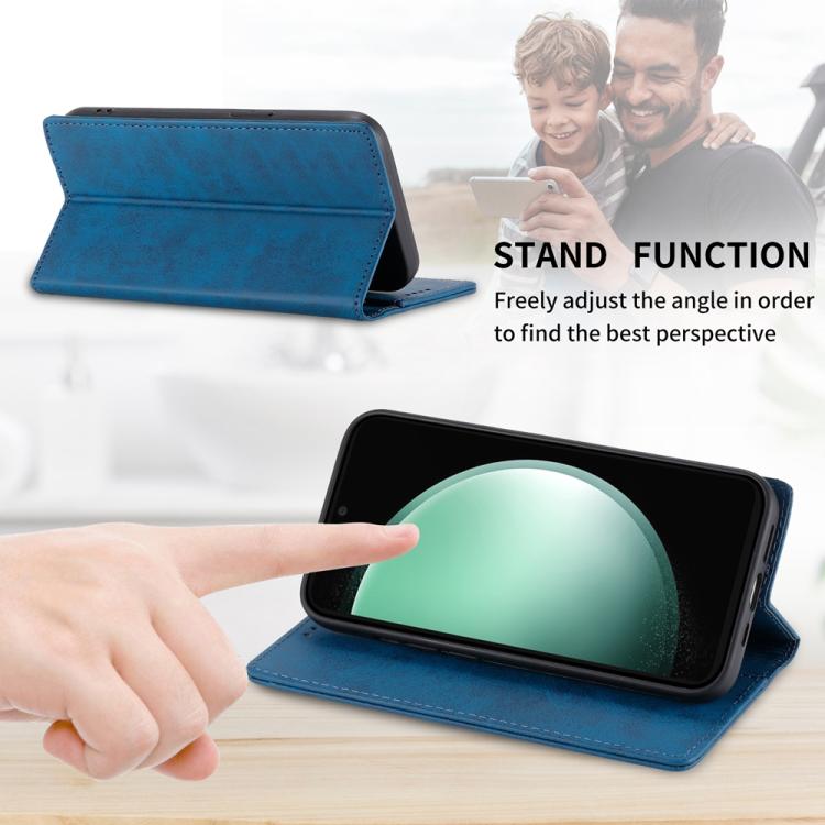 For Samsung Galaxy S25 FE 5G Business Solid Color Magnetic RFID Leather Phone Case