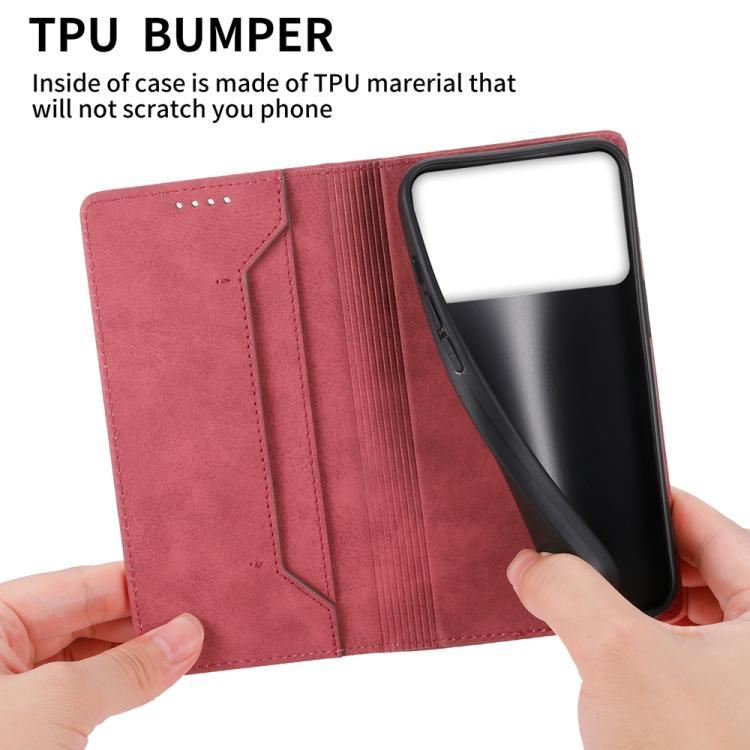 For Samsung Galaxy S26 Edge 5G Business Solid Color Magnetic RFID Leather Phone Case