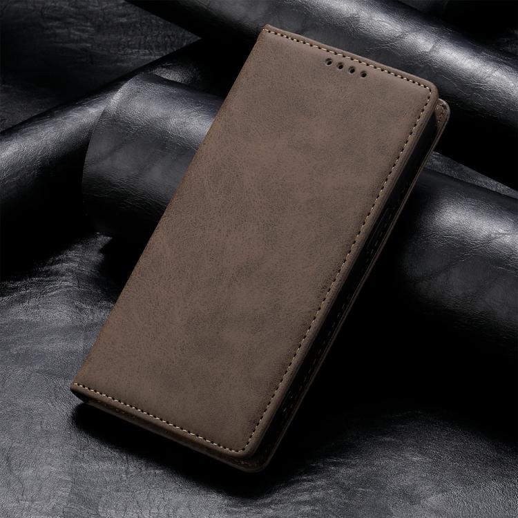 For Samsung Galaxy S26 Edge 5G Business Solid Color Magnetic RFID Leather Phone Case