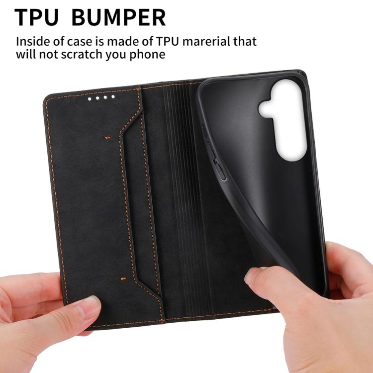 For Samsung Galaxy S26+ 5G Business Solid Color Magnetic RFID Leather Phone Case