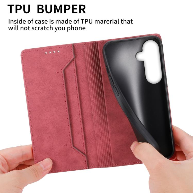 For Samsung Galaxy S26+ 5G Business Solid Color Magnetic RFID Leather Phone Case