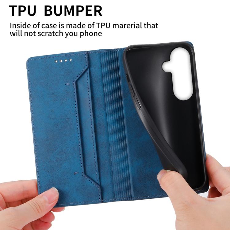 For Samsung Galaxy S26+ 5G Business Solid Color Magnetic RFID Leather Phone Case