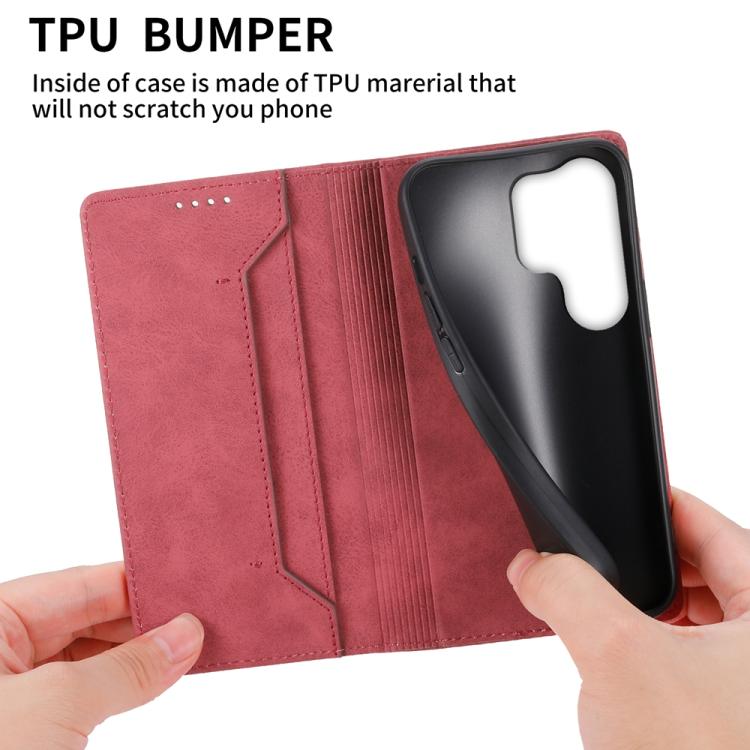 For Samsung Galaxy S26 Ultra 5G Business Solid Color Magnetic RFID Leather Phone Case