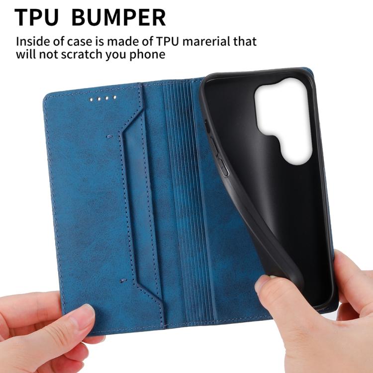 For Samsung Galaxy S26 Ultra 5G Business Solid Color Magnetic RFID Leather Phone Case