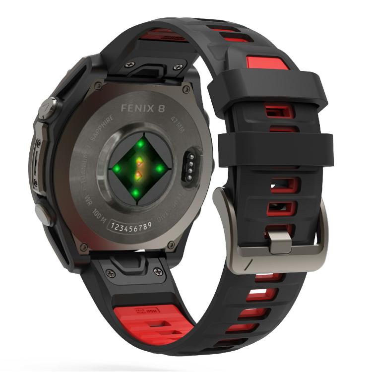 For Garmin 26mm Kalebol Two-color Silicone Strap