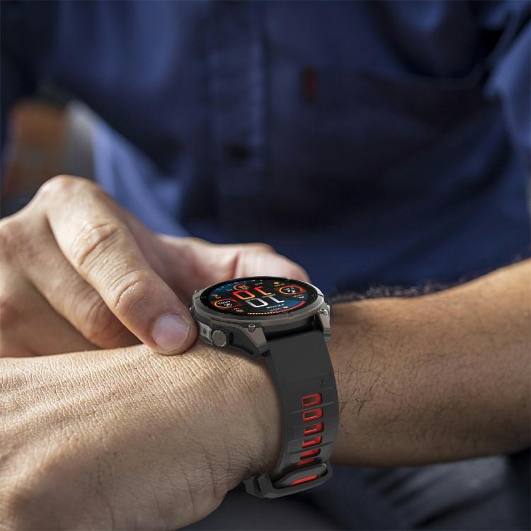 For Garmin 26mm Kalebol Two-color Silicone Strap