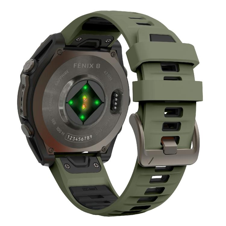 For Garmin 26mm Kalebol Two-color Silicone Strap