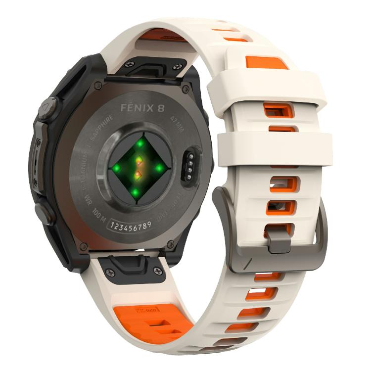 For Garmin 26mm Kalebol Two-color Silicone Strap