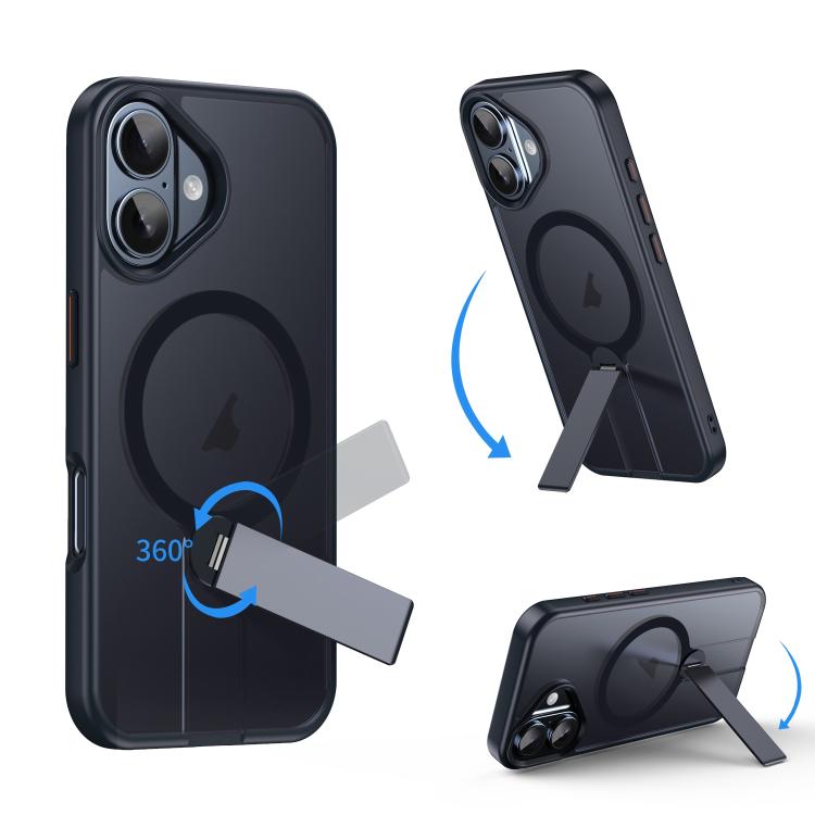 For iPhone 16 Plus Rotating Bar Holder Magnetic MagSafe Phone Case