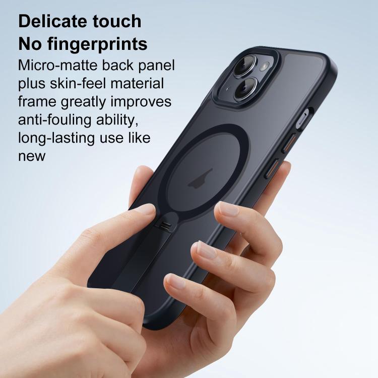 For iPhone 15 Plus Rotating Bar Holder Magnetic MagSafe Phone Case