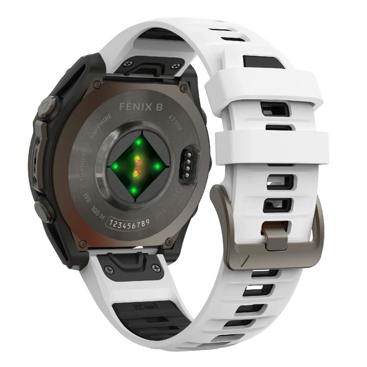 For Garmin 22mm Kalebol Two-color Silicone Strap
