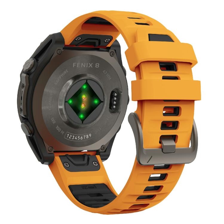 For Garmin 22mm Kalebol Two-color Silicone Strap