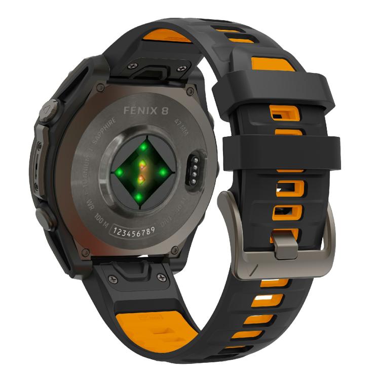 For Garmin 22mm Kalebol Two-color Silicone Strap