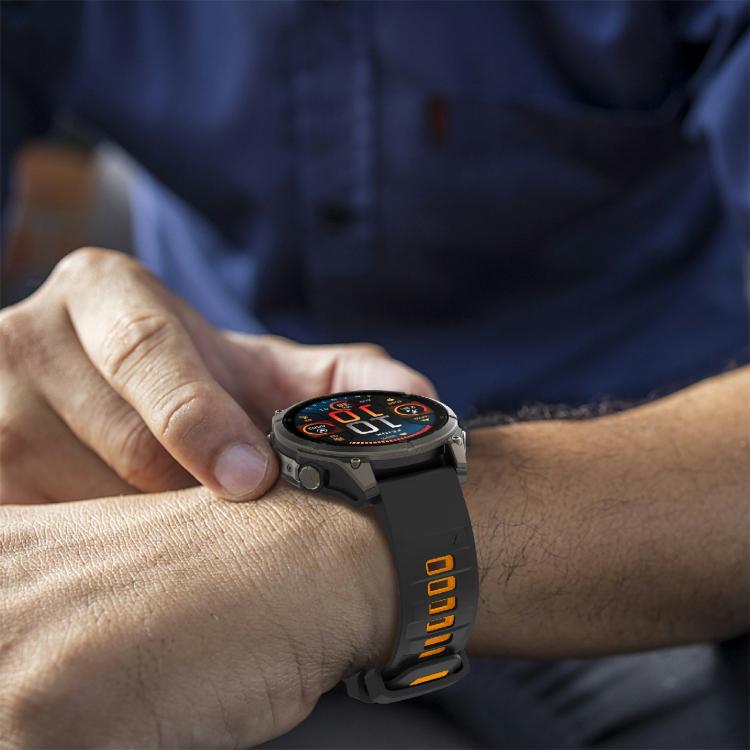 For Garmin 22mm Kalebol Two-color Silicone Strap