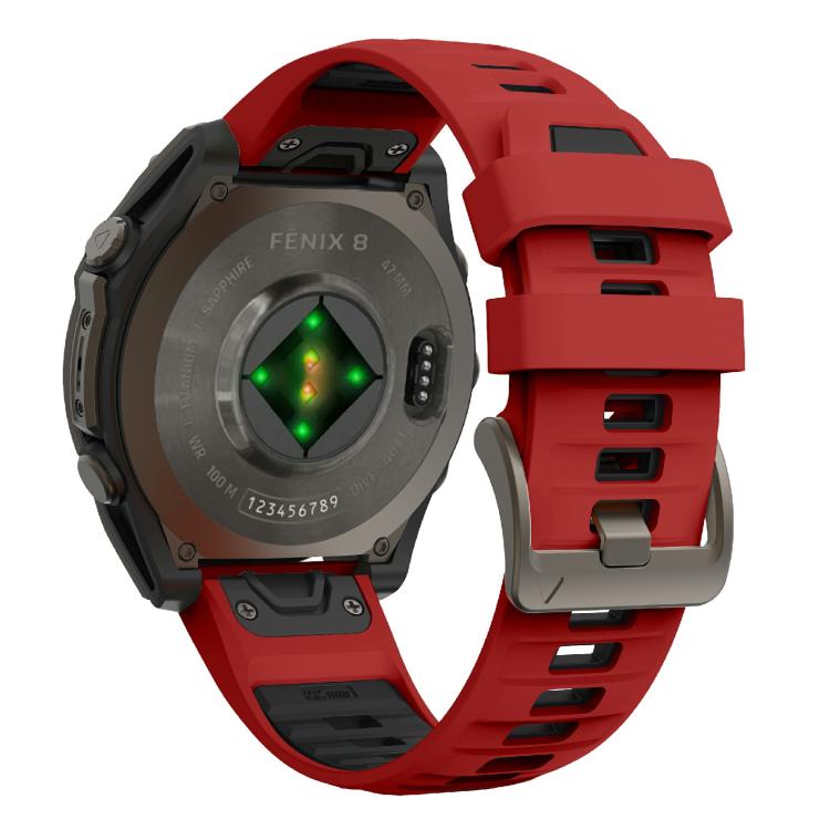 For Garmin 22mm Kalebol Two-color Silicone Strap