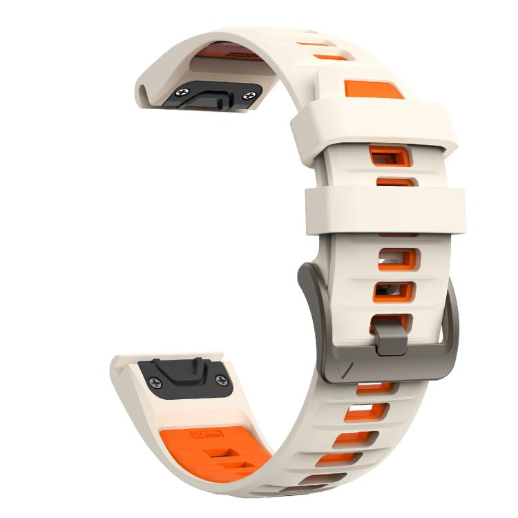 For Garmin 22mm Kalebol Two-color Silicone Strap