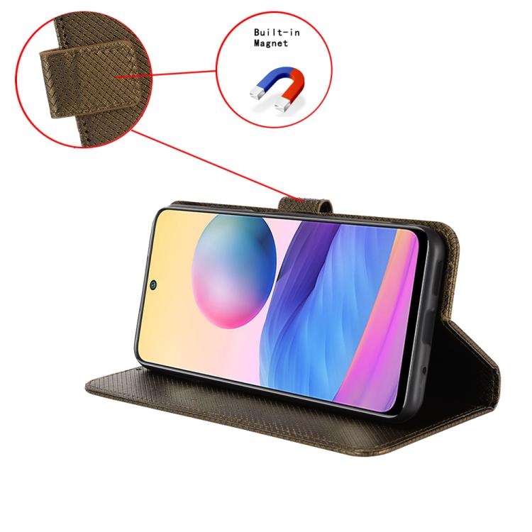 For Fossibot F109 Diamond Texture Leather Phone Case