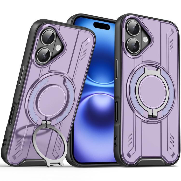 For iPhone 16 Rotating Ring Holder Magnetic MagSafe Phone Case