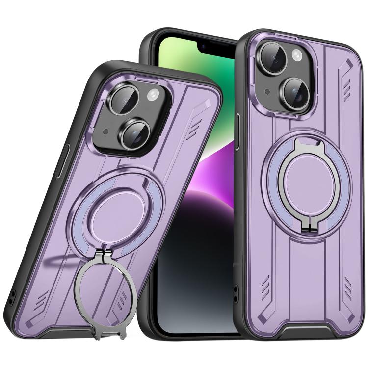 For iPhone 14 Rotating Ring Holder Magnetic MagSafe Phone Case