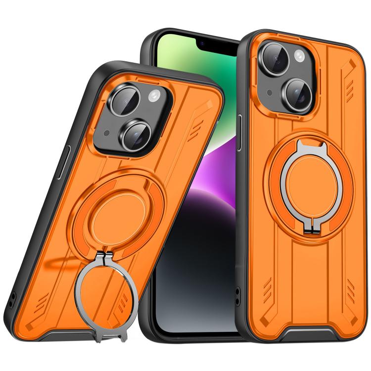 For iPhone 14 Rotating Ring Holder Magnetic MagSafe Phone Case