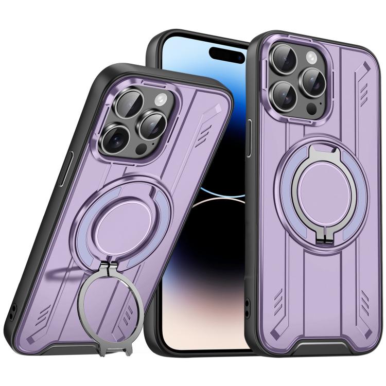 For iPhone 14 Pro Max Rotating Ring Holder Magnetic MagSafe Phone Case